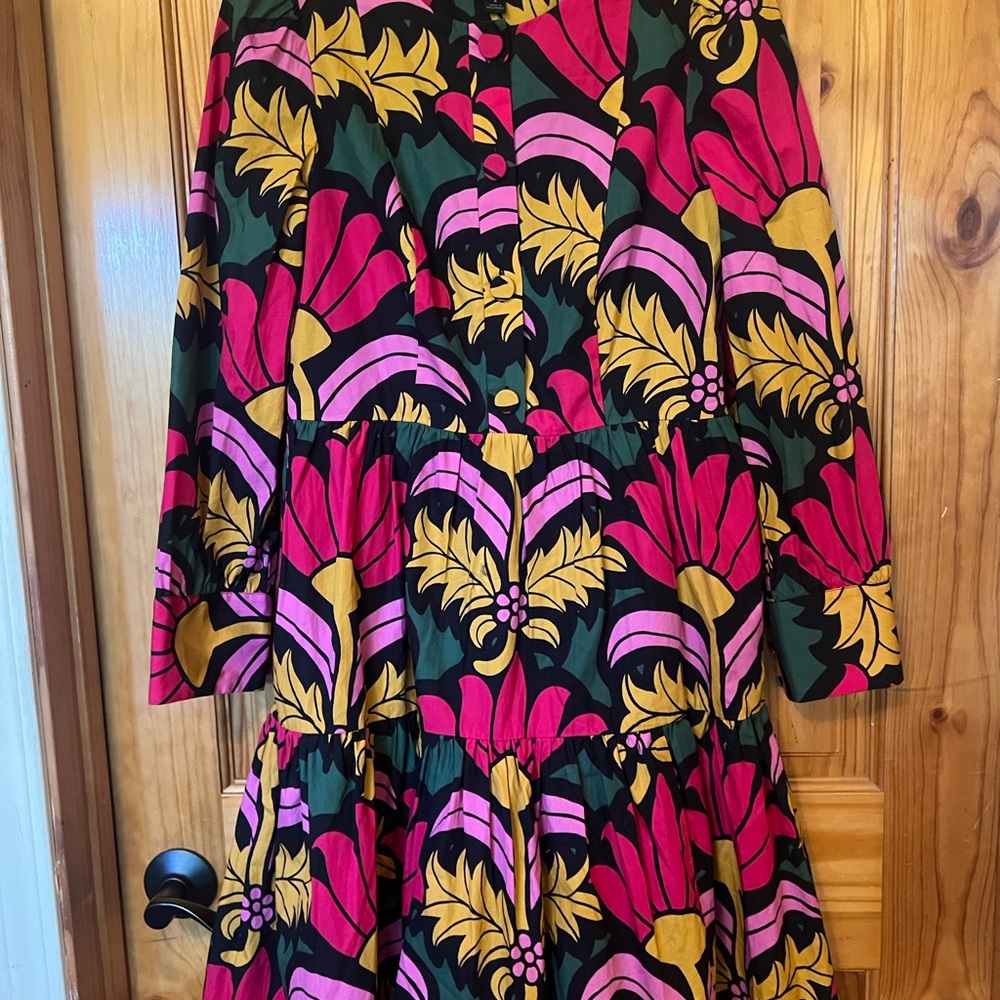 J. Crew Ratti Tiered Popover Floral Dress
